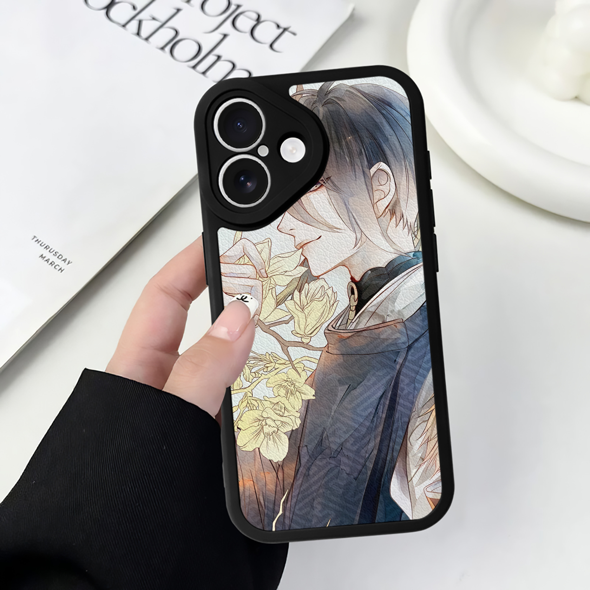 （画像用） 刀剣乱舞 Touken Ranbu 【iPhone 16シリーズ対応】シリコンスマホケース（レザー調） 材質：シリコン